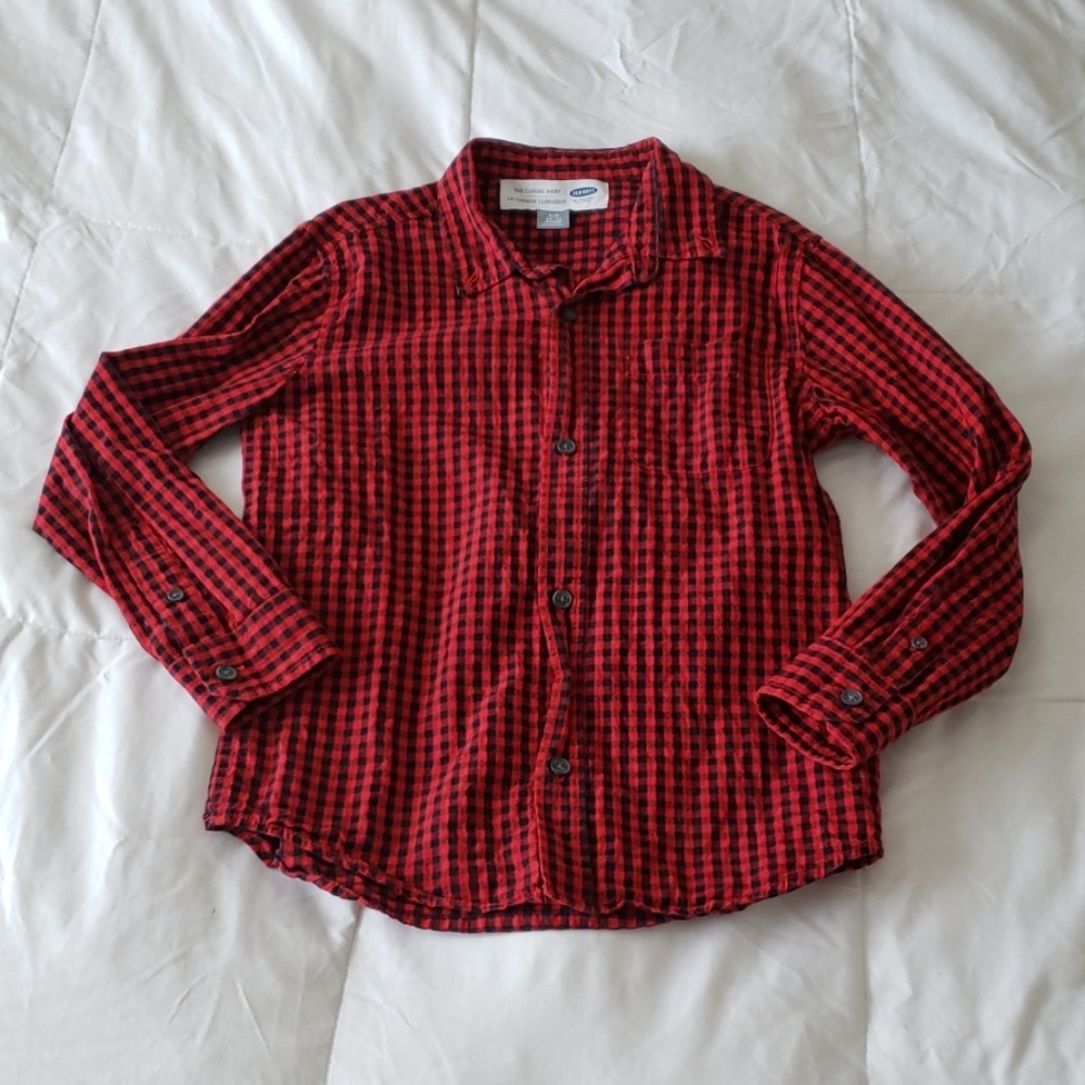 Old Navy boys long sleeve button down shirt